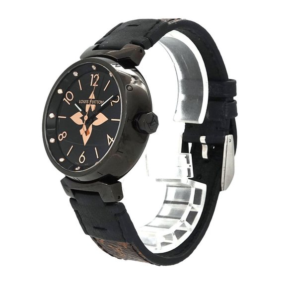 Louis Vuitton Tambour GM QA157Z Men's Watch 12P Diamond Quartz - Picture 3 of 8